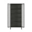 Esperance Living Addison Black Metal and Fluted Glass Door Tall Cabinet House of Isabella UK