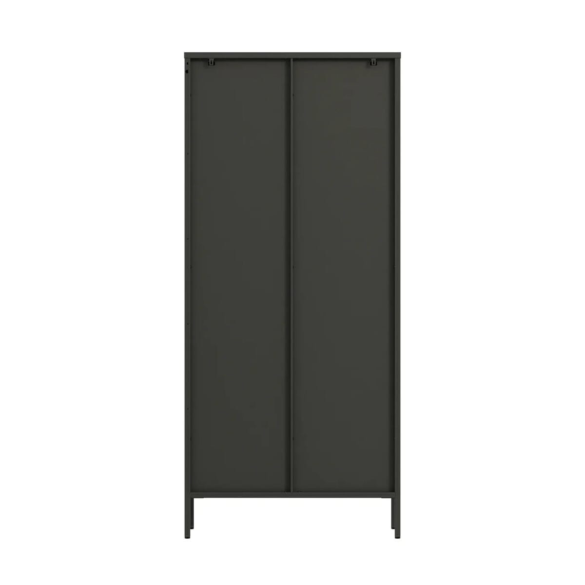 Esperance Living Addison Black Metal and Fluted Glass Door Tall Cabinet House of Isabella UK