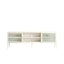 Esperance Living Addison Warm White Metal Fluted Glass Door Media Unit House of Isabella UK