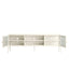 Esperance Living Addison Warm White Metal Fluted Glass Door Media Unit House of Isabella UK