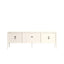 Esperance Living Addison Warm White Metal Fluted Glass Door Media Unit House of Isabella UK