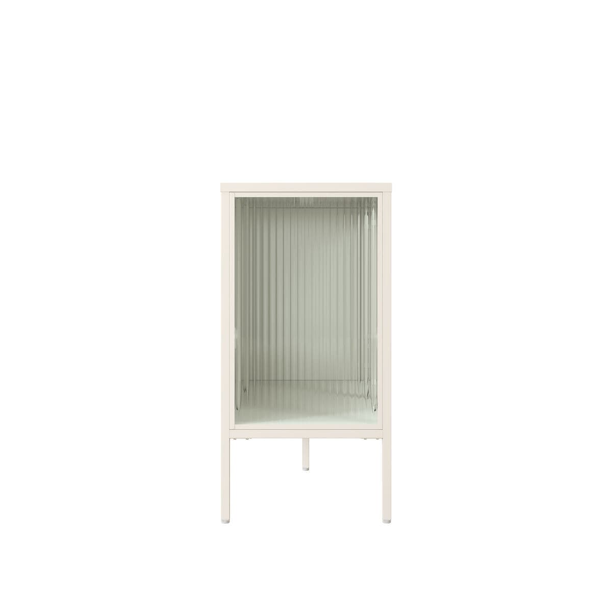 Esperance Living Addison Warm White Metal Fluted Glass Door Sideboard House of Isabella UK