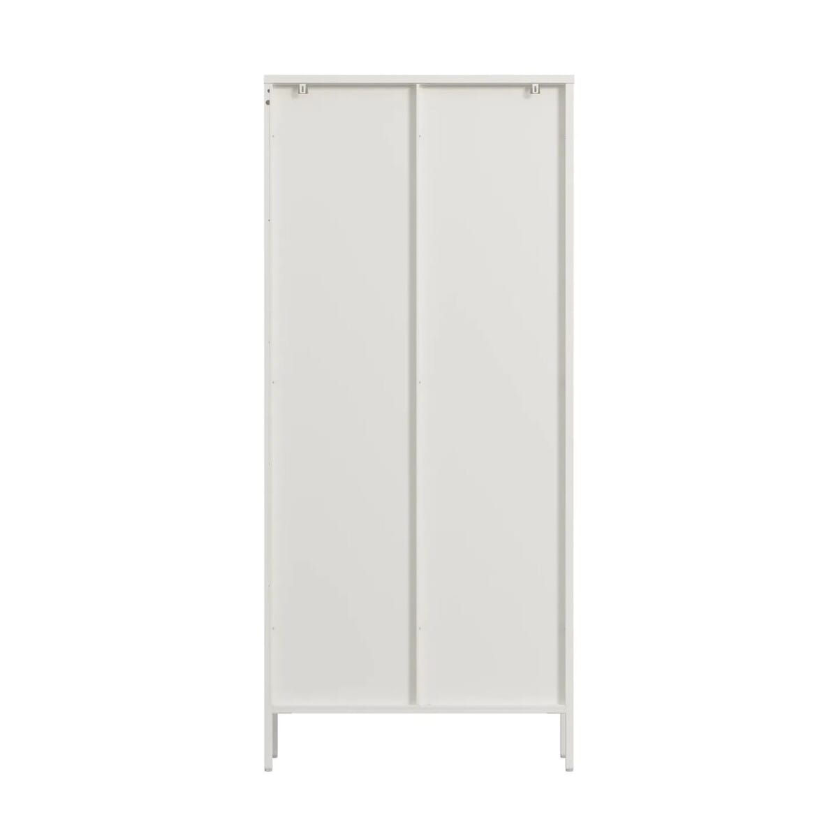 Esperance Living Addison Warm White Metal Fluted Glass Door Tall Cabinet House of Isabella UK