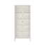 Esperance Living Addison Warm White Metal Fluted Glass Door Tall Cabinet House of Isabella UK