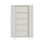 Esperance Living Addison Warm White Metal Fluted Glass Door Tall Cabinet House of Isabella UK