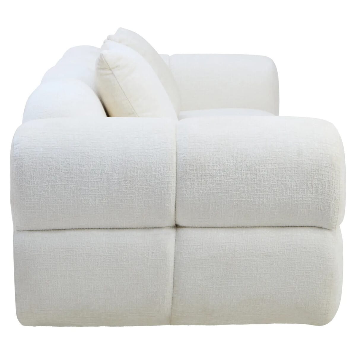 Esperance Living Anglet Cream Textured Fabric Large 3 Seater Sofa House of Isabella UK