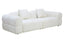 Esperance Living Anglet Cream Textured Fabric Large 3 Seater Sofa House of Isabella UK