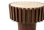 Esperance Living Babel Round Travertine and Mango Wood Side Table House of Isabella UK