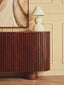 Esperance Living Babel Travertine and Mango Wood 2 Door Curved Sideboard House of Isabella UK