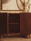 Esperance Living Babel Travertine and Mango Wood 2 Door Curved Sideboard House of Isabella UK