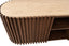 Esperance Living Babel Travertine and Mango Wood Curved Media Unit House of Isabella UK