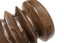 Esperance Living Barola Round Brown Marble and Mango Wood Carved Side Table House of Isabella UK