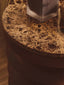 Esperance Living Barola Round Brown Marble and Mango Wood Carved Side Table House of Isabella UK