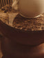 Esperance Living Barola Round Brown Marble and Mango Wood Carved Tiered Side Table House of Isabella UK