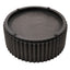 Esperance Living Barto Round Black Mango Wood Carved Ridge Coffee Table House of Isabella UK