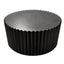 Esperance Living Barto Round Black Mango Wood Carved Ridge Coffee Table House of Isabella UK