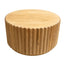 Esperance Living Barto Round Mango Wood Carved Ridged Coffee Table House of Isabella UK