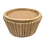 Esperance Living Barto Round Mango Wood Carved Ridged Coffee Table House of Isabella UK