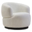 Esperance Living Bordo Textured Cream Curved Swivel Chair House of Isabella UK