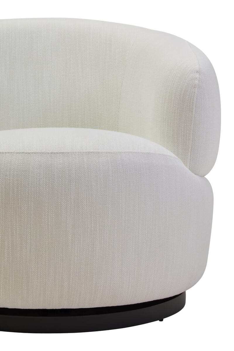 Esperance Living Bordo Textured Cream Curved Swivel Chair House of Isabella UK