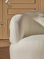 Esperance Living Bordo Textured Cream Curved Swivel Chair House of Isabella UK
