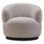 Esperance Living Bordo Textured Grey Curved Swivel Chair House of Isabella UK