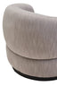 Esperance Living Bordo Textured Grey Curved Swivel Chair House of Isabella UK