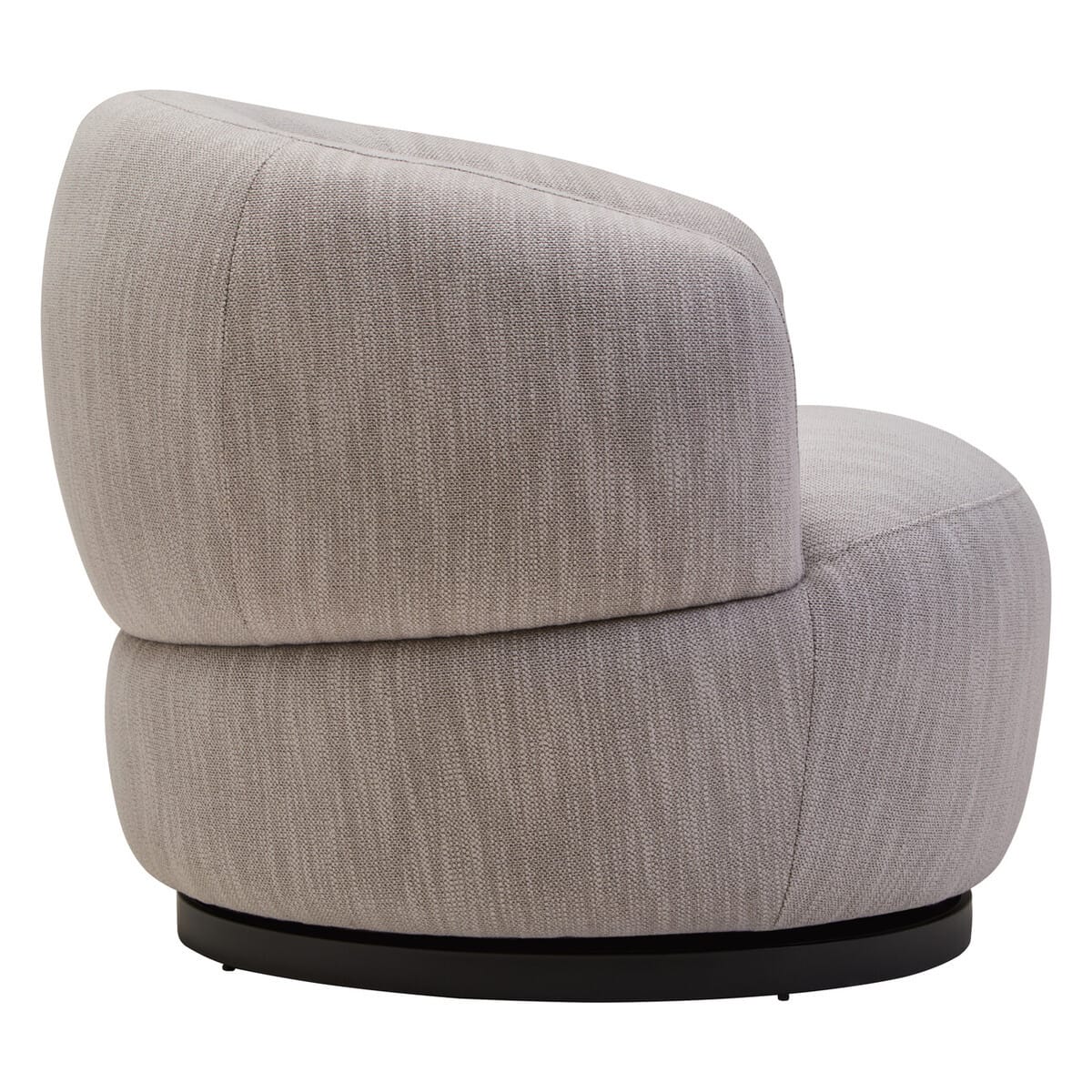 Esperance Living Bordo Textured Grey Curved Swivel Chair House of Isabella UK
