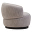 Esperance Living Bordo Textured Grey Curved Swivel Chair House of Isabella UK