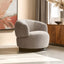 Esperance Living Bordo Textured Grey Curved Swivel Chair House of Isabella UK