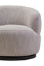 Esperance Living Bordo Textured Grey Curved Swivel Chair House of Isabella UK