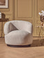 Esperance Living Bordo Textured Grey Curved Swivel Chair House of Isabella UK
