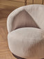 Esperance Living Bordo Textured Grey Curved Swivel Chair House of Isabella UK