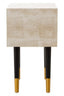 Esperance Living Cadio 2 Drawer Shagreen Effect Side Table House of Isabella UK