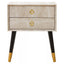Esperance Living Cadio 2 Drawer Shagreen Effect Side Table House of Isabella UK