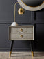 Esperance Living Cadio 2 Drawer Shagreen Effect Side Table House of Isabella UK