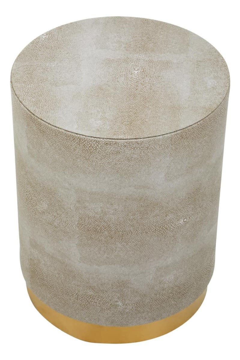 Esperance Living Cadio Shagreen Effect Round Stool and Side Table House of Isabella UK