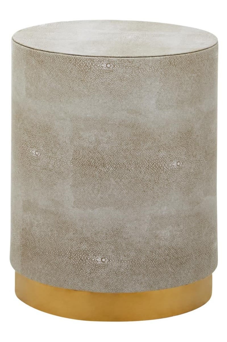 Esperance Living Cadio Shagreen Effect Round Stool and Side Table House of Isabella UK