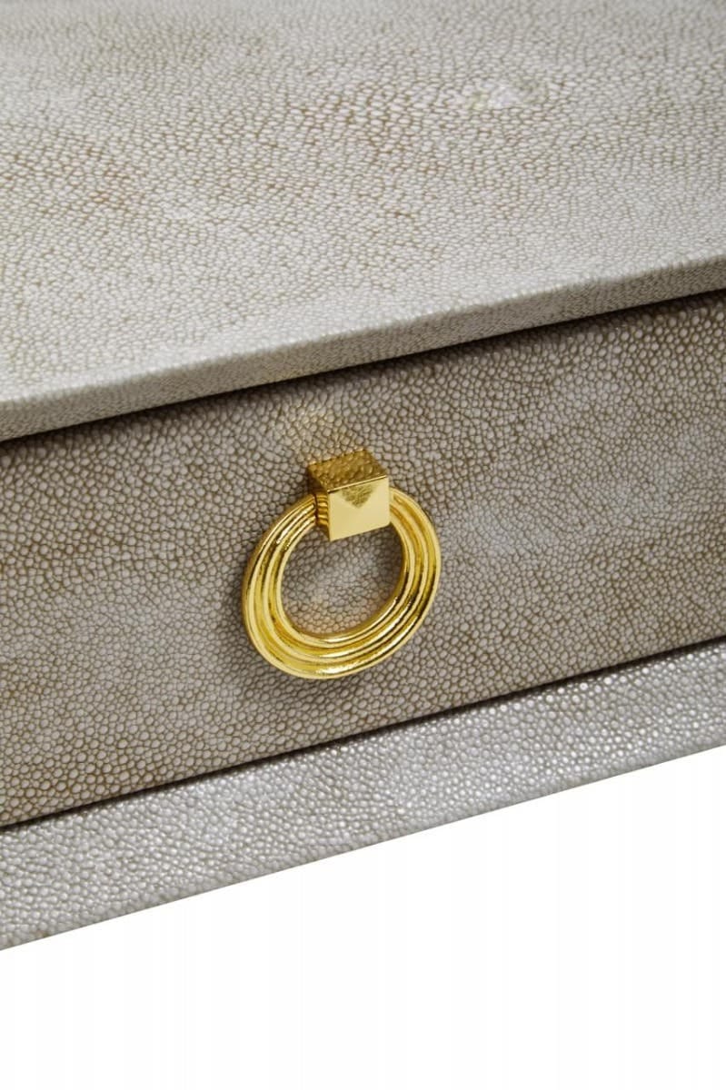 Esperance Living Cadio Shagreen Effect Two Drawer Console Table House of Isabella UK