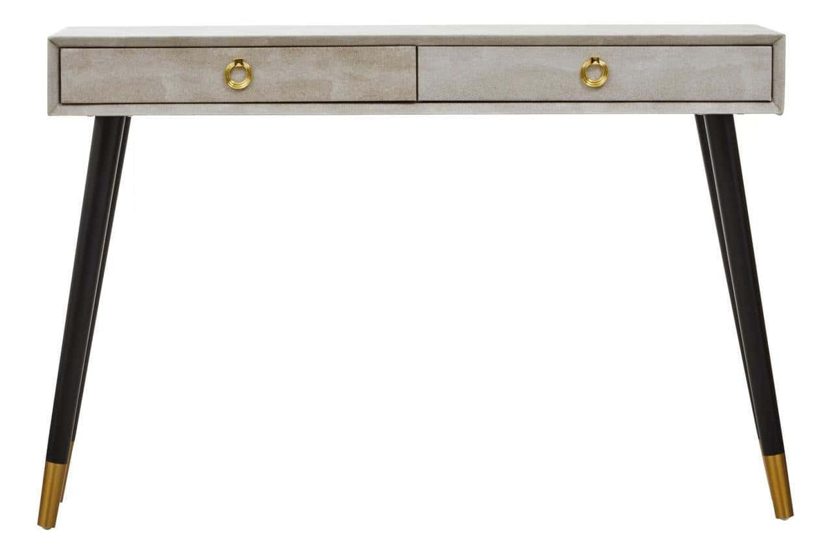 Esperance Living Cadio Shagreen Effect Two Drawer Console Table House of Isabella UK