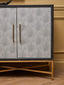 Esperance Living Cadiz Grey Shagreen Effect 4 Door Sideboard House of Isabella UK
