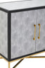 Esperance Living Cadiz Grey Shagreen Effect 4 Door Sideboard House of Isabella UK