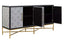 Esperance Living Cadiz Grey Shagreen Effect 4 Door Sideboard House of Isabella UK