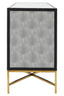 Esperance Living Cadiz Grey Shagreen Effect 4 Door Sideboard House of Isabella UK