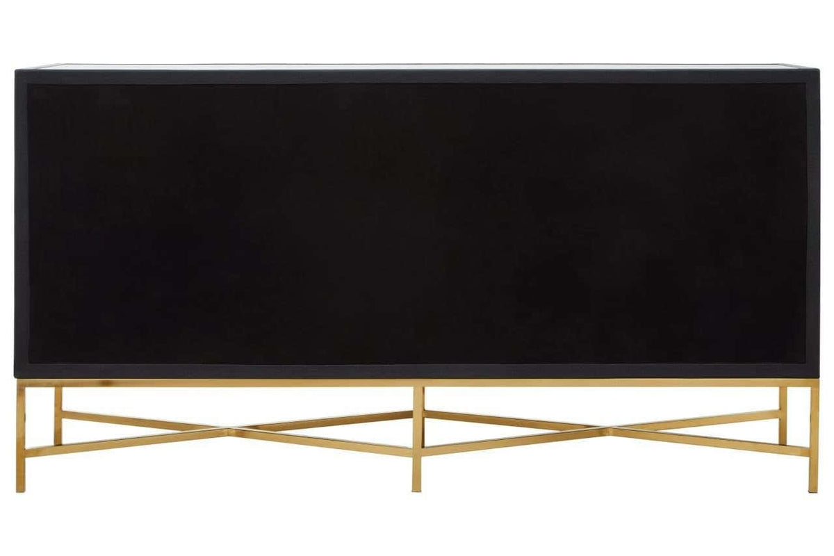 Esperance Living Cadiz Grey Shagreen Effect 4 Door Sideboard House of Isabella UK