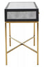 Esperance Living Cadiz Grey Shagreen Effect Console Table with 2 Drawers House of Isabella UK