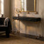 Esperance Living Cardona Black Shagreen Effect 2 Drawer Console Table House of Isabella UK