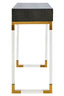 Esperance Living Cardona Black Shagreen Effect 2 Drawer Console Table House of Isabella UK
