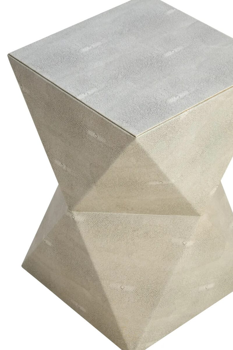 Esperance Living Cardona Grey Shagreen Effect Side Table House of Isabella UK