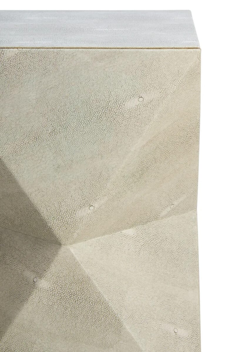 Esperance Living Cardona Grey Shagreen Effect Side Table House of Isabella UK